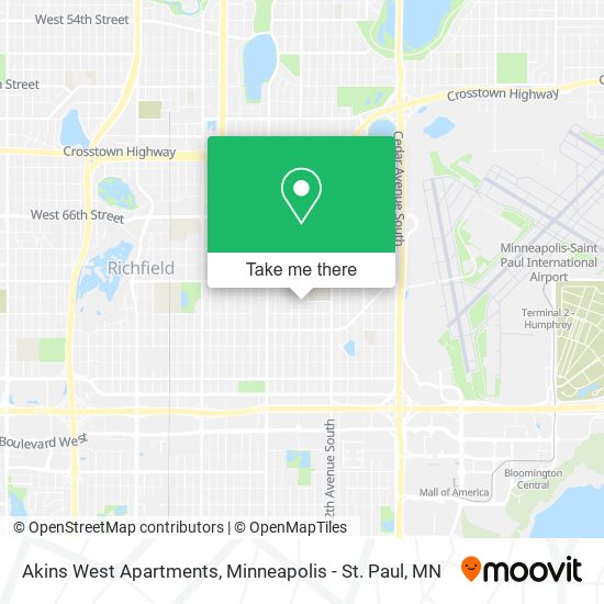 Akins West Apartments map