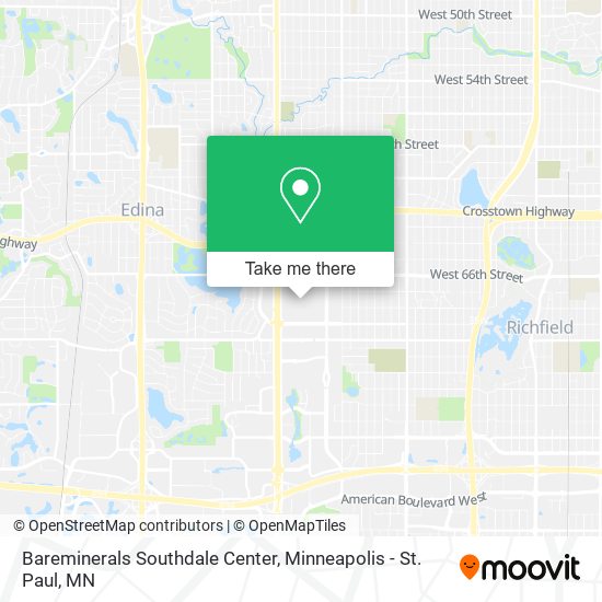 Mapa de Bareminerals Southdale Center
