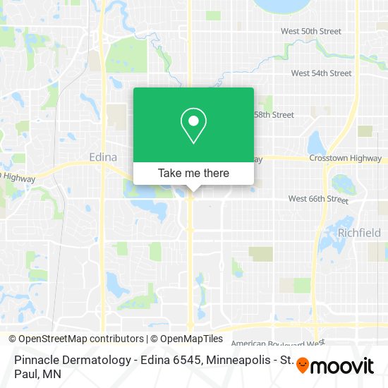 Mapa de Pinnacle Dermatology - Edina 6545