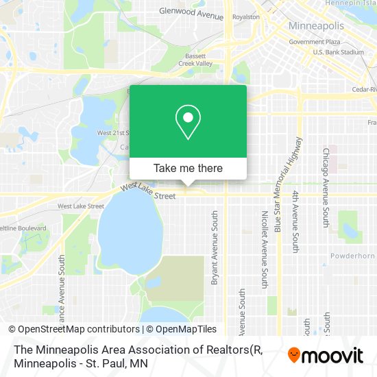 The Minneapolis Area Association of Realtors map