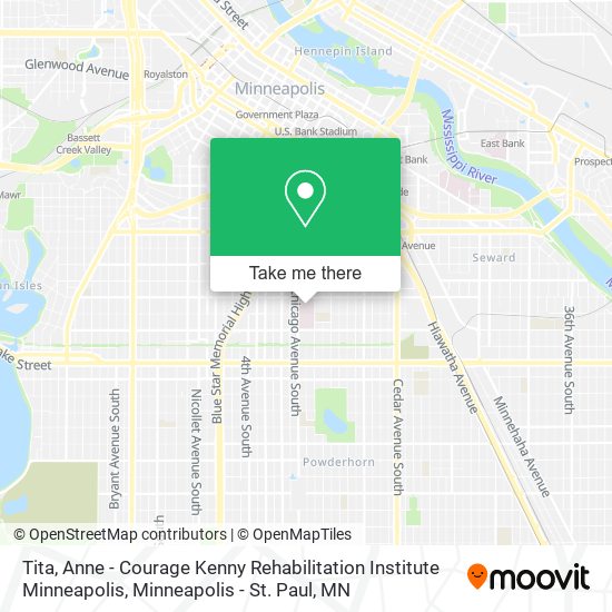 Tita, Anne - Courage Kenny Rehabilitation Institute Minneapolis map