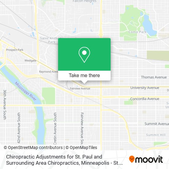 Chiropractic Adjustments for St. Paul and Surrounding Area Chiropractics map