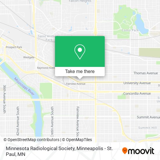 Mapa de Minnesota Radiological Society