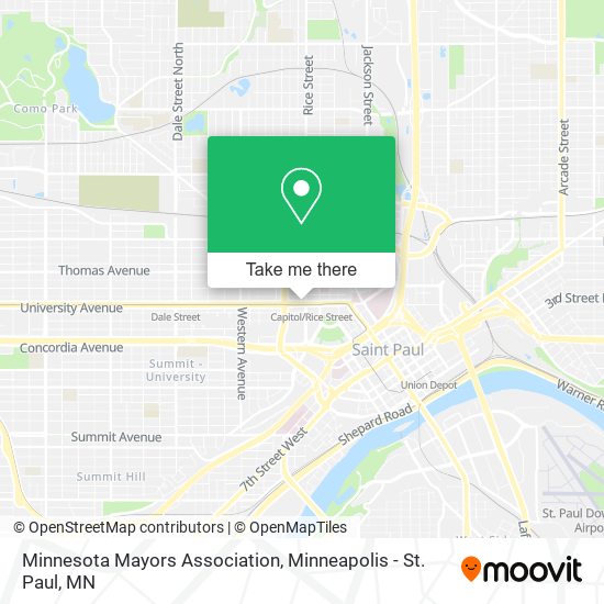 Mapa de Minnesota Mayors Association