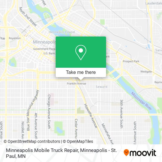 Mapa de Minneapolis Mobile Truck Repair