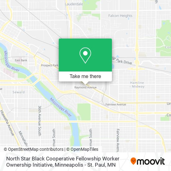 Mapa de North Star Black Cooperative Fellowship Worker Ownership Initiative