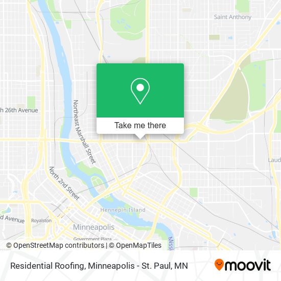 Residential Roofing map