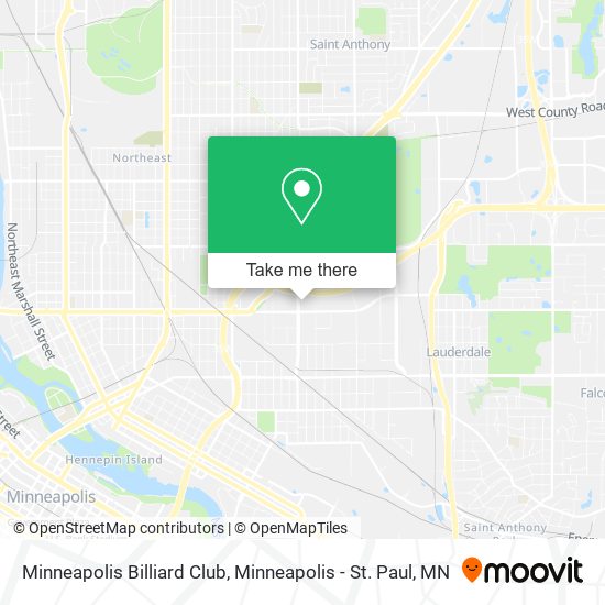 Minneapolis Billiard Club map