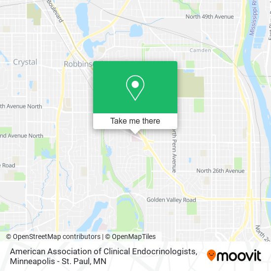 American Association of Clinical Endocrinologists map