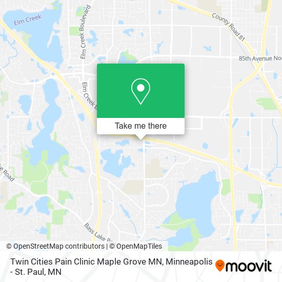 Twin Cities Pain Clinic Maple Grove MN map