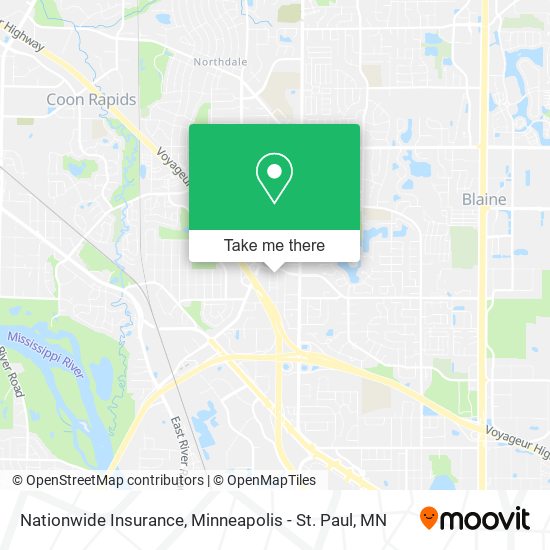 Mapa de Nationwide Insurance