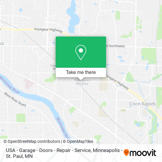 USA - Garage - Doors - Repair - Service map