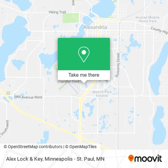 Alex Lock & Key map