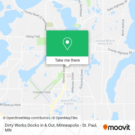 Dirty Works Docks in & Out map