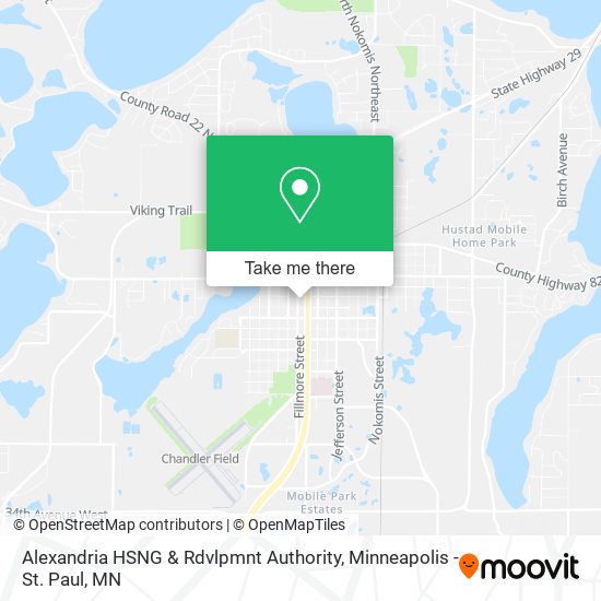 Mapa de Alexandria HSNG & Rdvlpmnt Authority