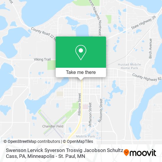 Swenson Lervick Syverson Trosvig Jacobson Schultz Cass, PA map