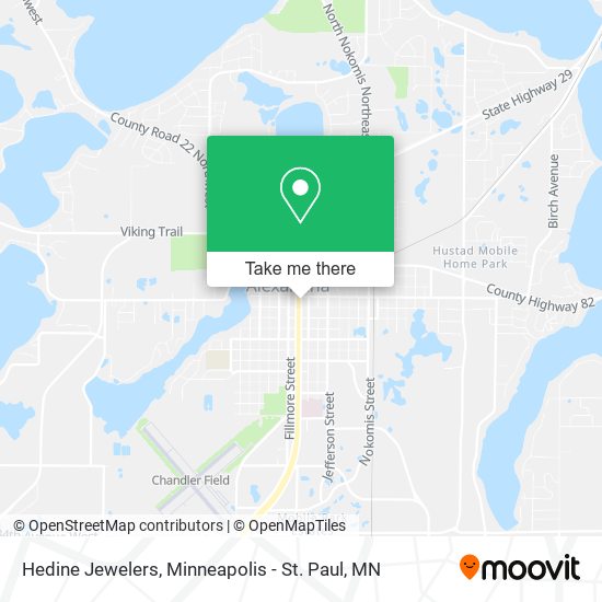 Hedine Jewelers map