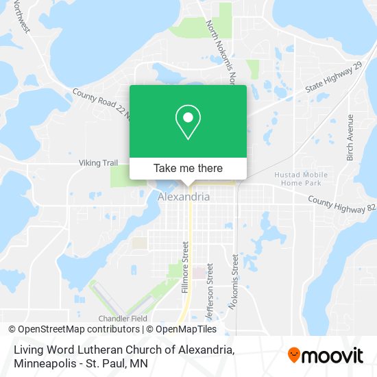 Living Word Lutheran Church of Alexandria map