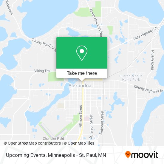 Upcoming Events map
