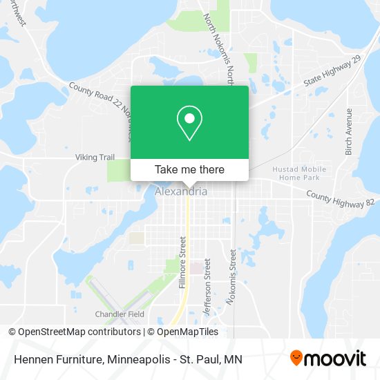 Hennen Furniture map
