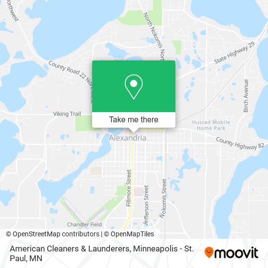 American Cleaners & Launderers map