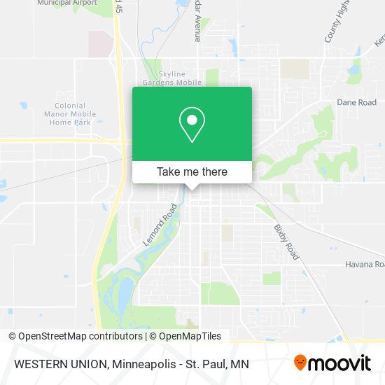 WESTERN UNION map