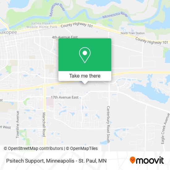 Psitech Support map