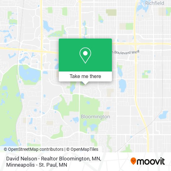 David Nelson - Realtor Bloomington, MN map