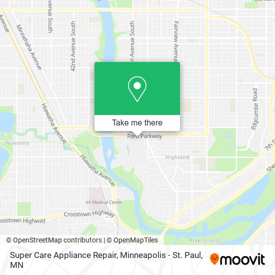 Mapa de Super Care Appliance Repair