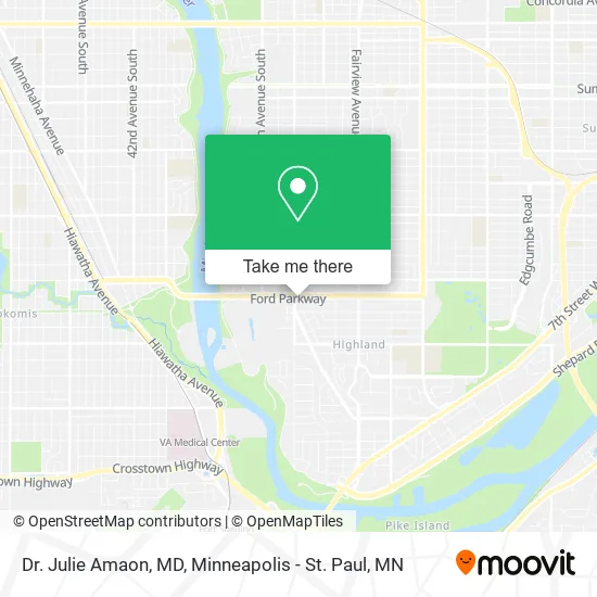Dr. Julie Amaon, MD map