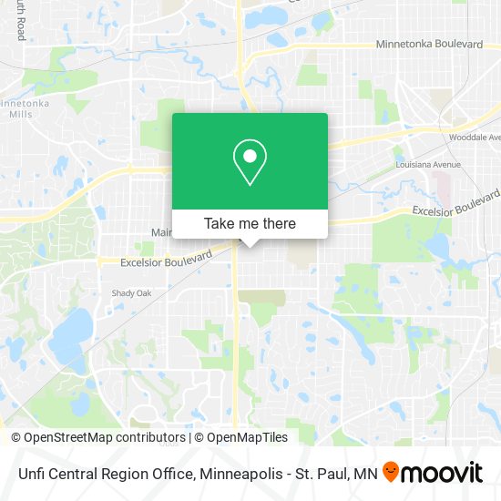 Mapa de Unfi Central Region Office