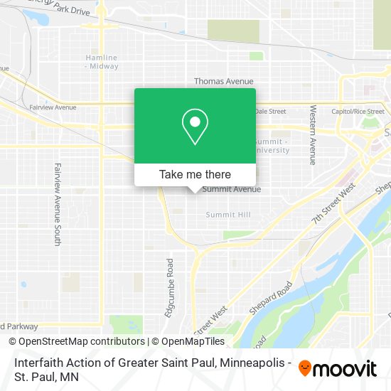 Interfaith Action of Greater Saint Paul map