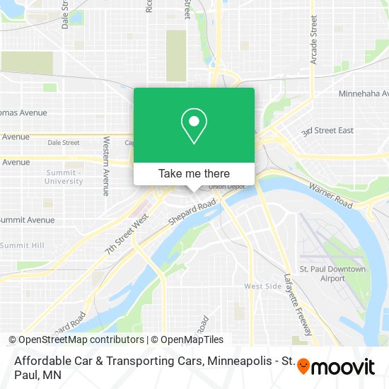Affordable Car & Transporting Cars map