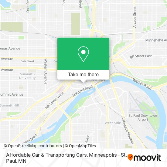 Affordable Car & Transporting Cars map