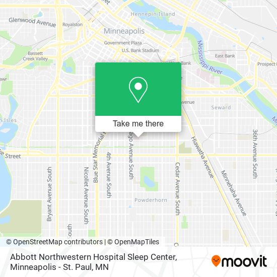 Mapa de Abbott Northwestern Hospital Sleep Center