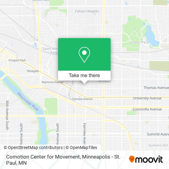 Comotion Center for Movement map