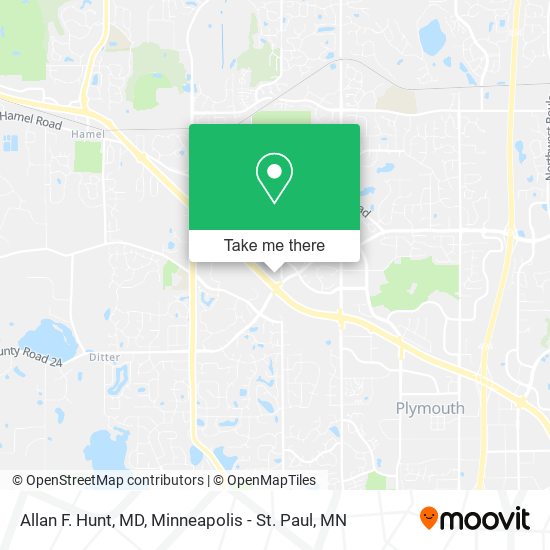 Allan F. Hunt, MD map