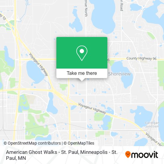 American Ghost Walks - St. Paul map