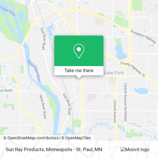 Mapa de Sun Ray Products