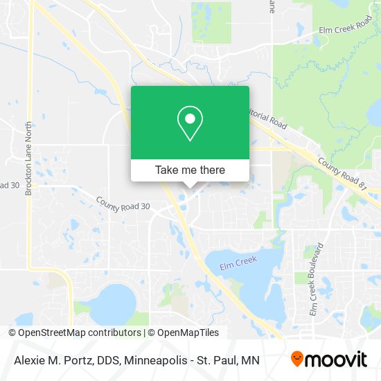 Alexie M. Portz, DDS map