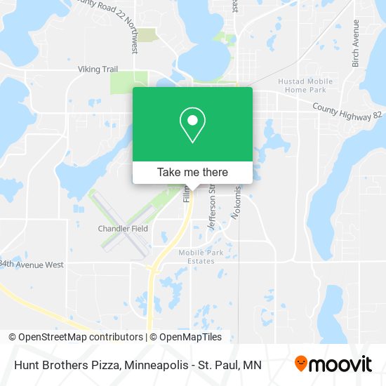 Hunt Brothers Pizza map