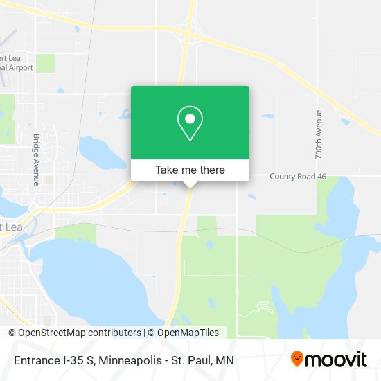 Entrance I-35 S map