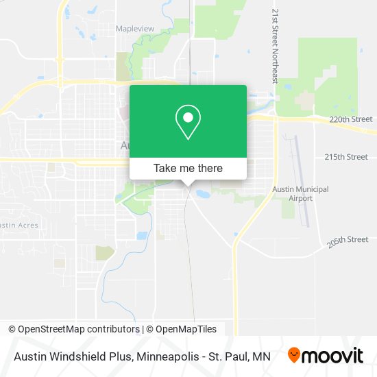 Austin Windshield Plus map