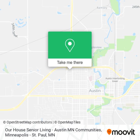 Our House Senior Living - Austin MN Communities map
