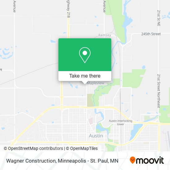 Wagner Construction map