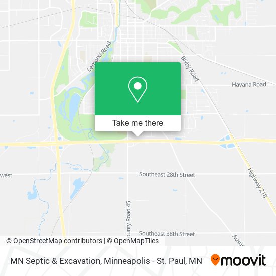 MN Septic & Excavation map