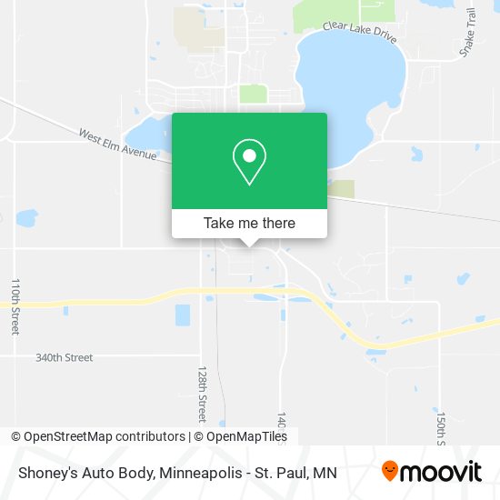 Shoney's Auto Body map