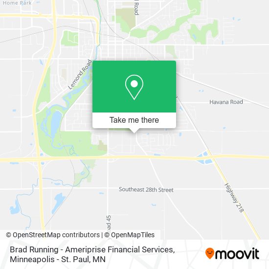 Mapa de Brad Running - Ameriprise Financial Services