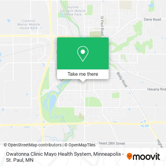 Mapa de Owatonna Clinic Mayo Health System