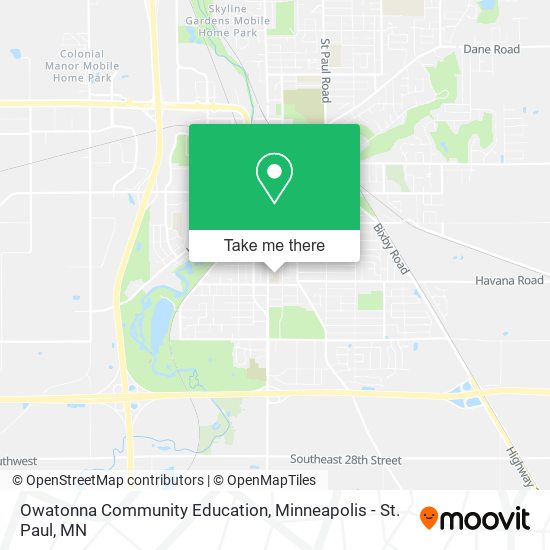 Owatonna Community Education map